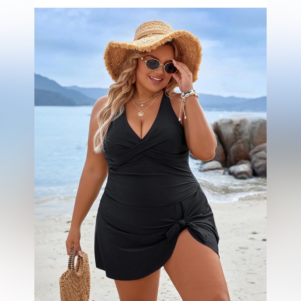 Blooming Jelly Plus Sized Swimsuit Swim Dress